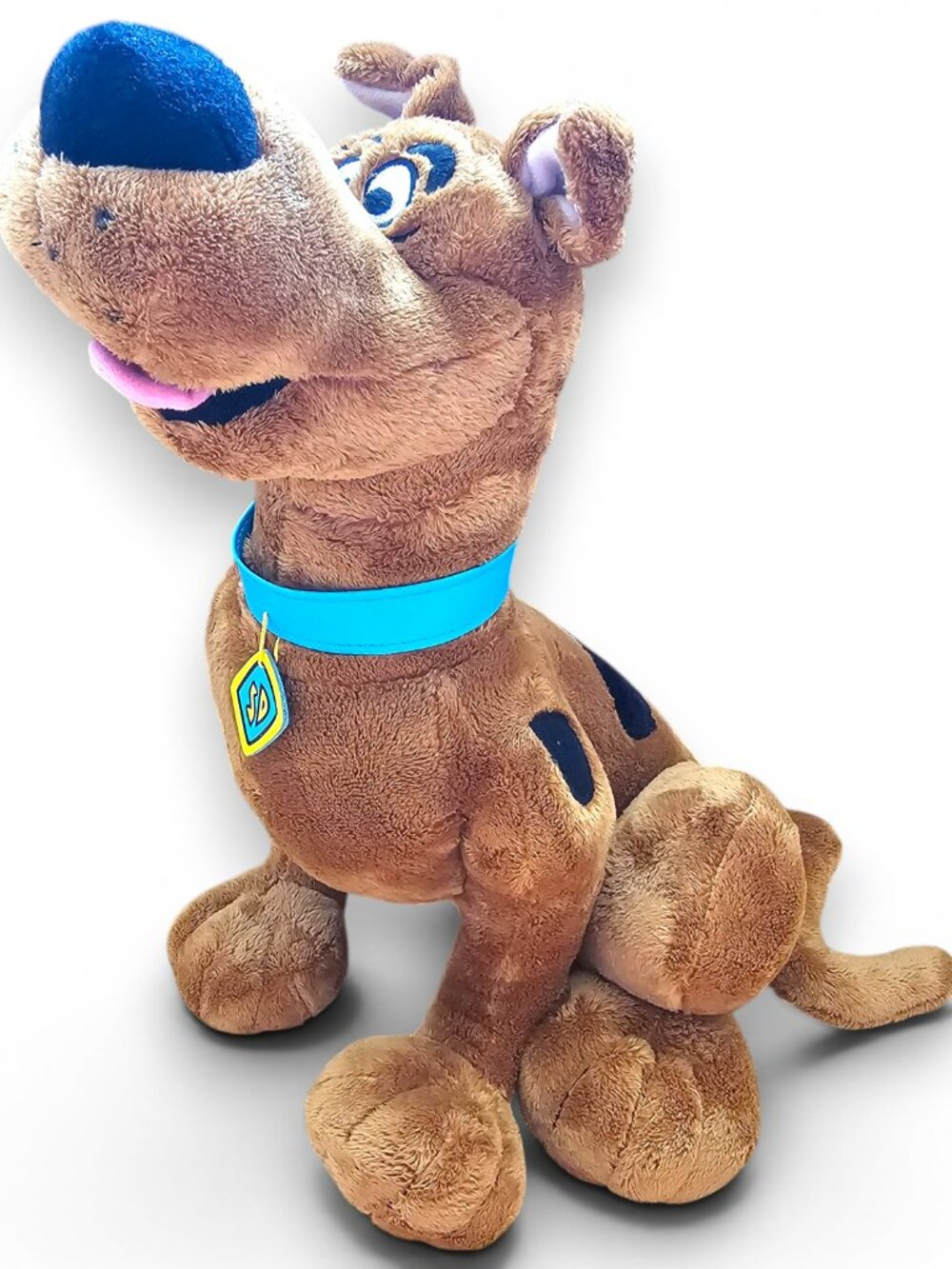 Hanna Barbera Scooby Doo Plush Stuffed Toy Collar Embroidered Eyes Sitting 16"